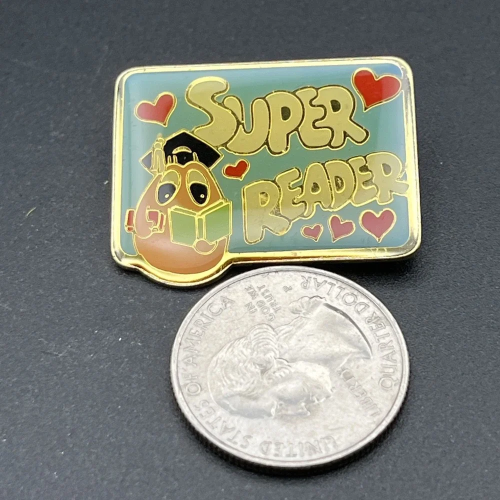 Super Reader Award Cute Lapel Hat Pin‎